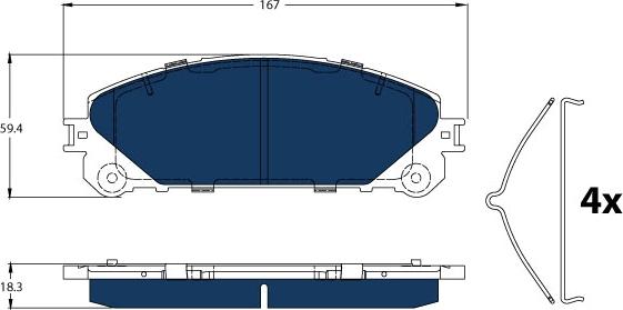 TRW GDB3484BTE - Set placute frana,frana disc parts5.com