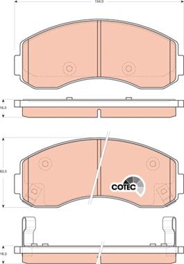 TRW GDB3434 - Brake Pad Set, disc brake parts5.com