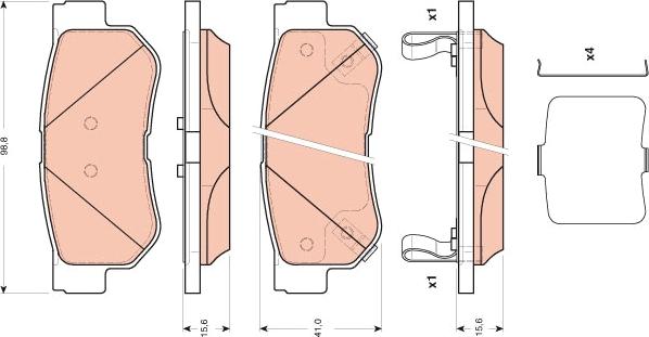 TRW GDB3432 - Set placute frana,frana disc parts5.com