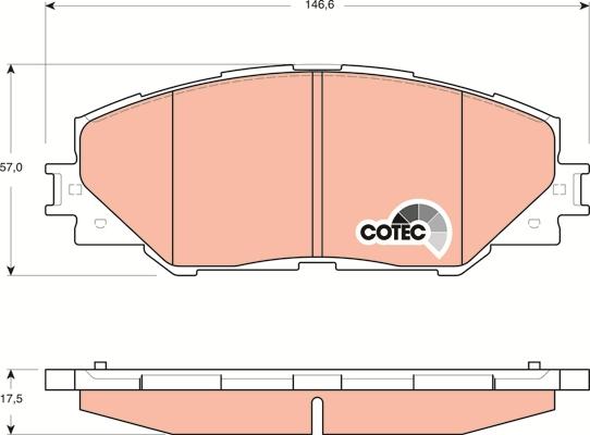 TRW GDB3424 - Set placute frana,frana disc parts5.com