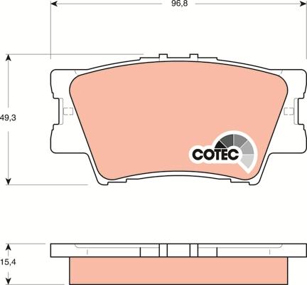 TRW GDB3426 - Комплект спирачно феродо, дискови спирачки parts5.com