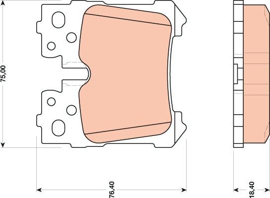 TRW GDB3475 - Set placute frana,frana disc parts5.com