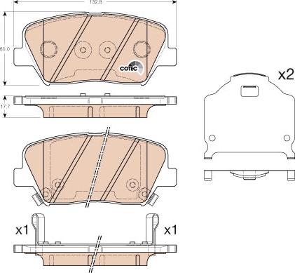 TRW GDB3549 - Brake Pad Set, disc brake parts5.com