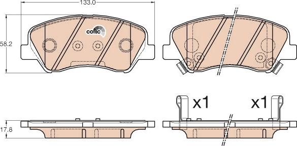 TRW GDB3548 - Sada brzdových destiček, kotoučová brzda parts5.com