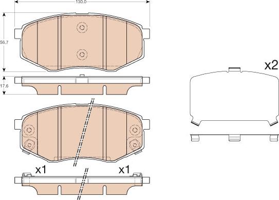 TRW GDB3553 - Set placute frana,frana disc parts5.com