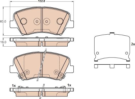 TRW GDB3552 - Set placute frana,frana disc parts5.com