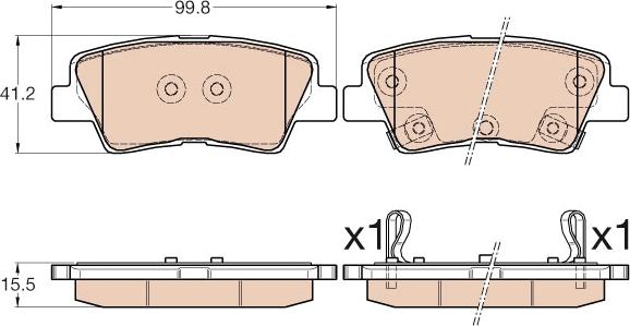 TRW GDB3569 - Fren balata seti, diskli fren parts5.com