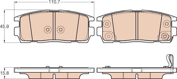 TRW GDB3566 - Set placute frana,frana disc parts5.com