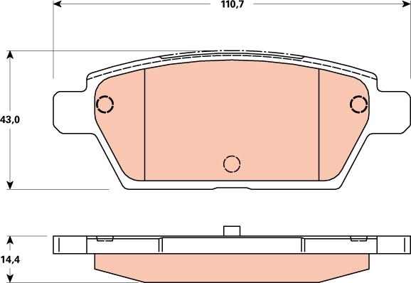 TRW GDB3517 - Brake Pad Set, disc brake parts5.com