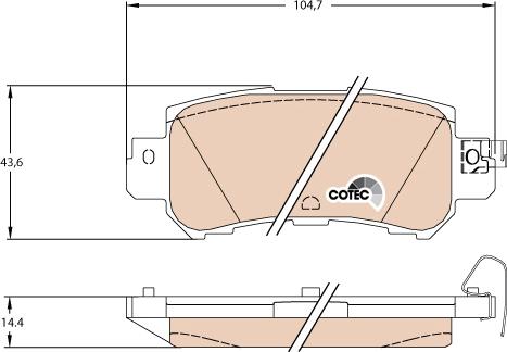 TRW GDB3539 - Set placute frana,frana disc parts5.com