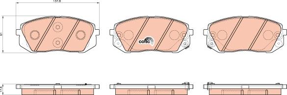 TRW GDB3530 - Sada brzdových destiček, kotoučová brzda parts5.com