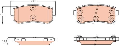 TRW GDB3641 - Set placute frana,frana disc parts5.com