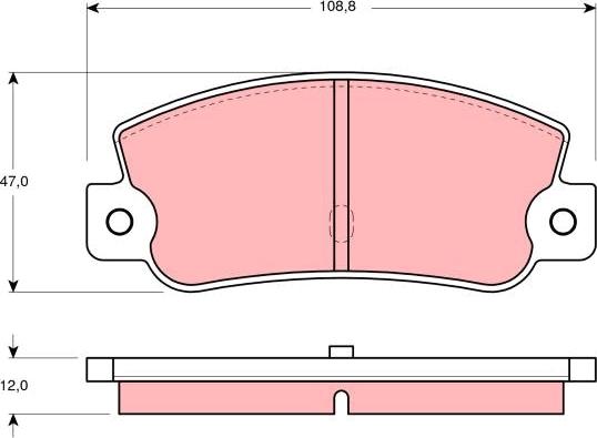 TRW GDB360 - Bremsbelagsatz, Scheibenbremse parts5.com