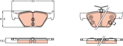 TRW GDB3639 - Fren balata seti, diskli fren parts5.com