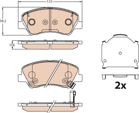 TRW GDB3630 - Set placute frana,frana disc parts5.com