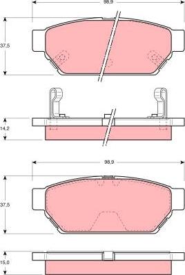 TRW GDB3045 - Set placute frana,frana disc parts5.com