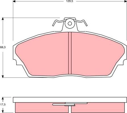 TRW GDB3148 - Set placute frana,frana disc parts5.com