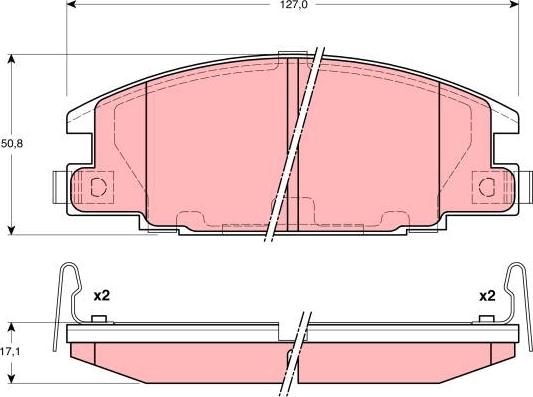 TRW GDB3161 - Sada brzdových destiček, kotoučová brzda parts5.com