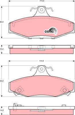 TRW GDB3135 - Brake Pad Set, disc brake parts5.com