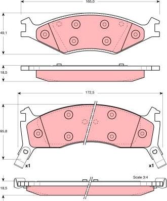 TRW GDB3123 - Set placute frana,frana disc parts5.com