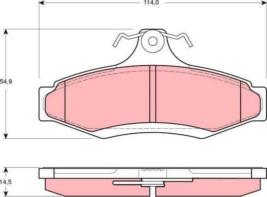 TRW GDB3172 - Set placute frana,frana disc parts5.com