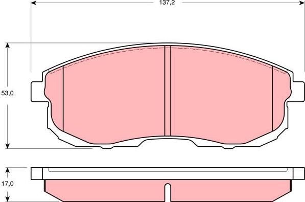 TRW GDB3390 - Brake Pad Set, disc brake parts5.com