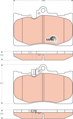 TRW GDB3398 - Brake Pad Set, disc brake parts5.com