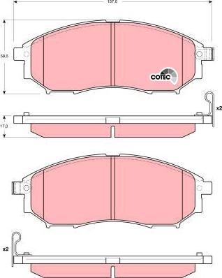 TRW GDB3392 - Brake Pad Set, disc brake parts5.com