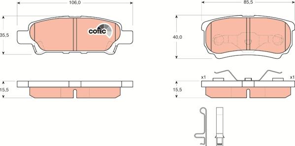 TRW GDB3341 - Set placute frana,frana disc parts5.com