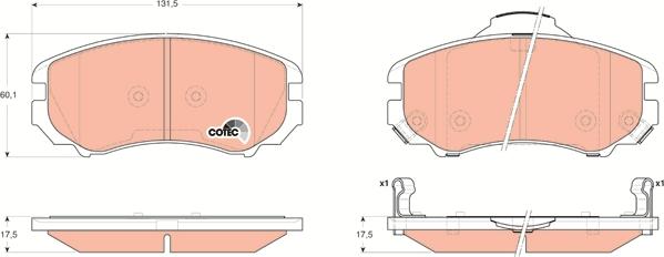 TRW GDB3352 - Sada brzdových destiček, kotoučová brzda parts5.com