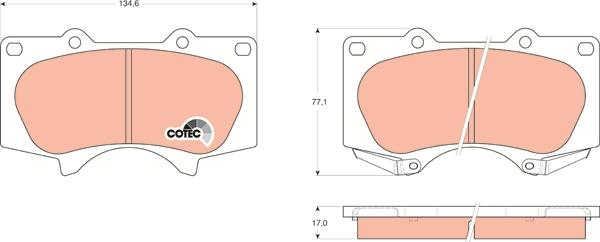 TRW GDB3364 - Set placute frana,frana disc parts5.com