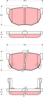 TRW GDB3368 - Set placute frana,frana disc parts5.com