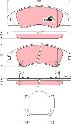 TRW GDB3367 - Set placute frana,frana disc parts5.com