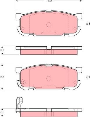 TRW GDB3303 - Set placute frana,frana disc parts5.com