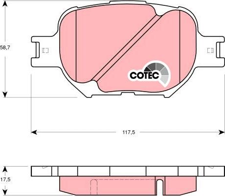 TRW GDB3316 - Set placute frana,frana disc parts5.com