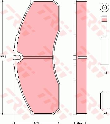 TRW GDB3385 - Set placute frana,frana disc parts5.com