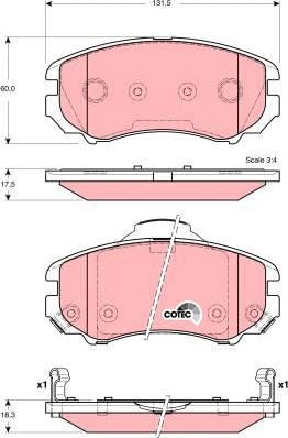 TRW GDB3386 - Set placute frana,frana disc parts5.com