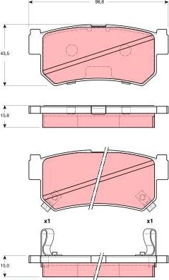 TRW GDB3382 - Set placute frana,frana disc parts5.com