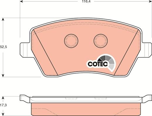 TRW GDB3332 - Set placute frana,frana disc parts5.com