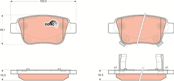 TRW GDB3337 - Fékbetétkészlet, tárcsafék parts5.com