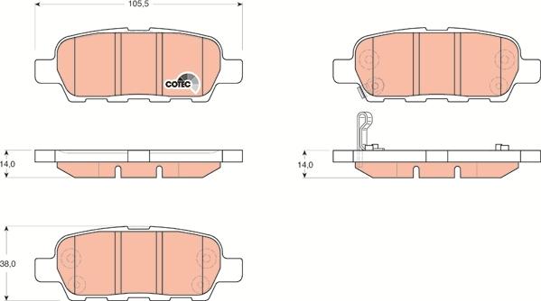 TRW GDB3294 - Jarrupala, levyjarru parts5.com