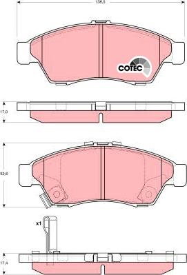 TRW GDB3290 - Set placute frana,frana disc parts5.com