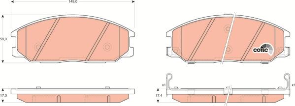 TRW GDB3297 - Set placute frana,frana disc parts5.com