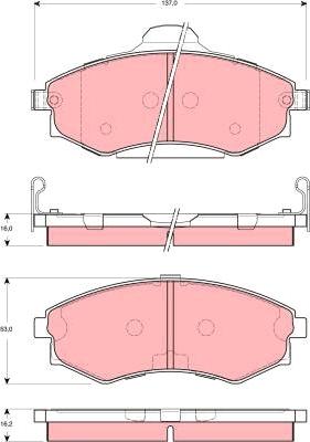 TRW GDB3259 - Set placute frana,frana disc parts5.com