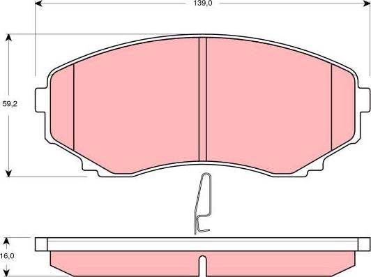 TRW GDB3255 - Set placute frana,frana disc parts5.com