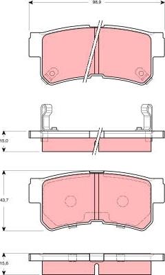 TRW GDB3258 - Set placute frana,frana disc parts5.com