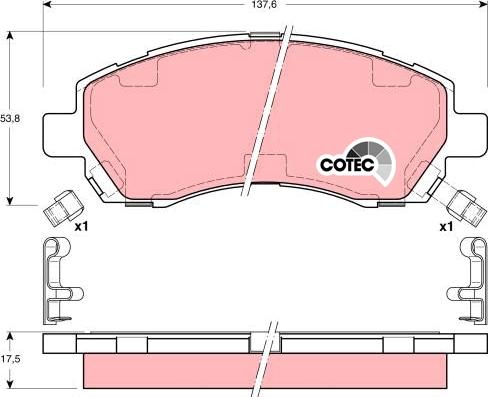 TRW GDB3205 - Kit de plaquettes de frein, frein à disque parts5.com