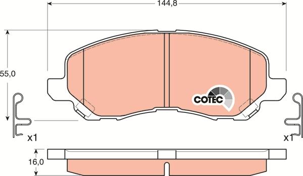 TRW GDB3287 - Set placute frana,frana disc parts5.com