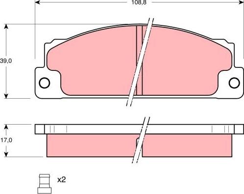 TRW GDB296 - Komplet pločica, disk-kočnica parts5.com