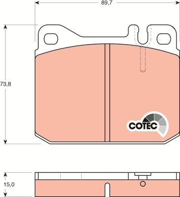 TRW GDB242 - Piduriklotsi komplekt,ketaspidur parts5.com